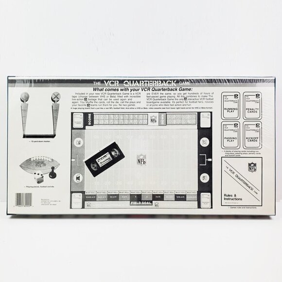 VCR Quarterback Game Board 1986 Vintage NFL Football Interactive VHS Sealed NIB - Picture 2 of 11